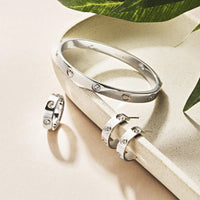 Clogau Insignia Sterling Silver Bangle with Topaz 3SINS842