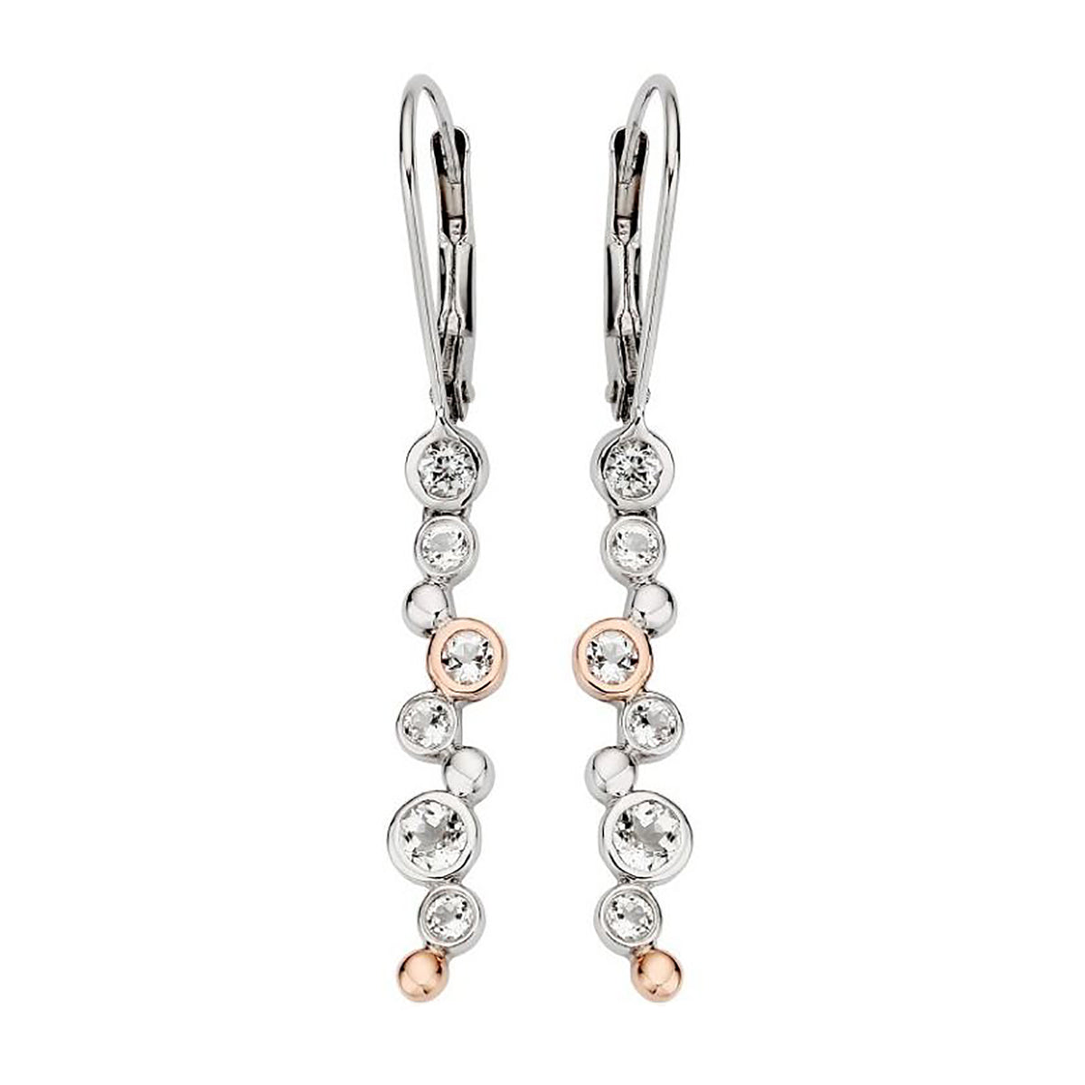 Clogau Clogau® Celebration Sterling Silver Drop Earrings with Topaz - Michael Jones Jeweller