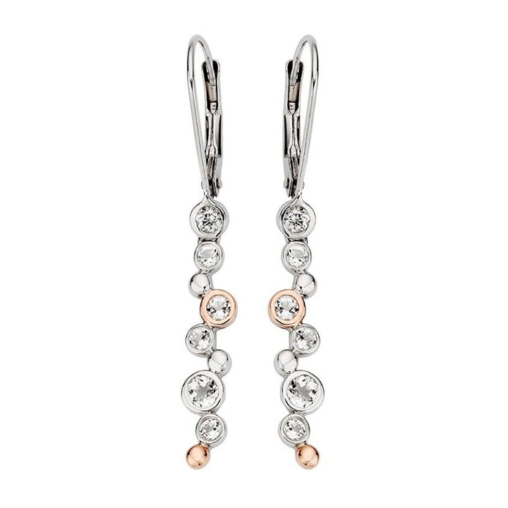 Clogau Clogau® Celebration Sterling Silver Drop Earrings with Topaz