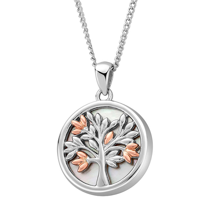 Clogau Tree of Life® Sterling Silver Pendant with Mother of Pearl 3SNTLCWP - Michael Jones Jeweller