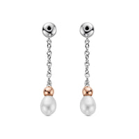 Clogau Nature's Wonder Sterling Silver Beachcomber Drop Earring Backs with Pearls 3SNWO1408