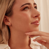 Clogau Nature's Wonder Sterling Silver Beachcomber Cluster Stud Earrings with Topaz & Pearl 3SNWO936 - Michael Jones Jeweller