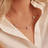 Clogau Nature's Wonder Sterling Silver Forget-Me-Not Adjustable Necklace 3SNWO960