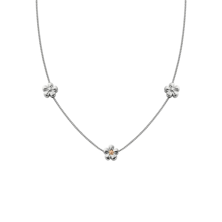 Clogau Nature's Wonder Sterling Silver Forget-Me-Not Adjustable Necklace 3SNWO960