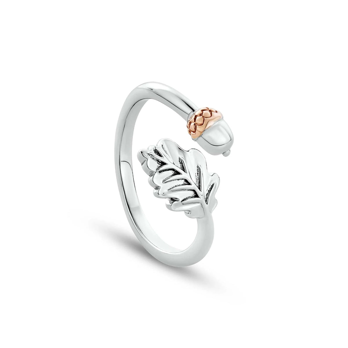 Clogau Royal Clogau® Sterling Silver Oak Leaf Ring 3SOAK840 (M) - Michael Jones Jeweller