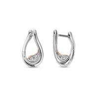 Clogau Past Present Future® Sterling Silver Twist Hoop Earrings with Topaz 3SPPF962