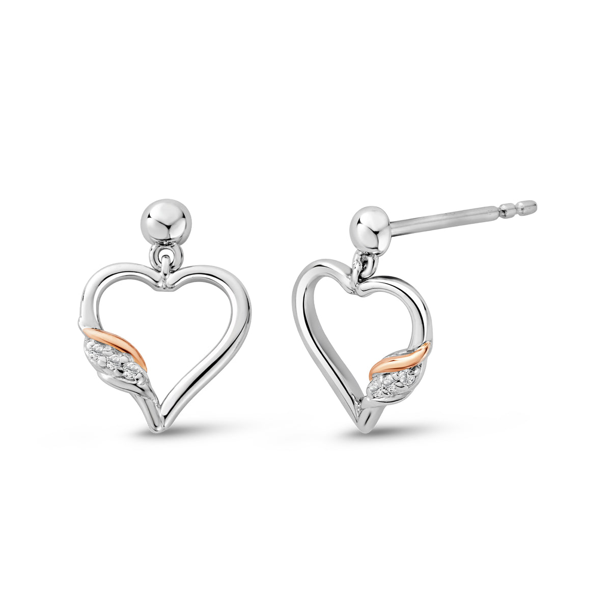 Clogau Past Present Future Heart Drop Earrings - Michael Jones Jeweller