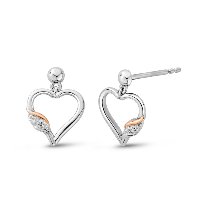 Clogau Past Present Future® Sterling Silver Heart Earrings with Topaz 3SPPF0800