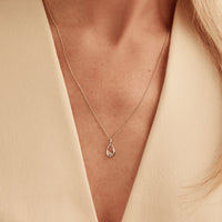 Clogau Past Present Future® Sterling Silver Twist Pendant with Topaz 3SPPF963 - Michael Jones Jeweller