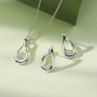 Clogau Past Present Future® Sterling Silver Twist Pendant with Topaz 3SPPF963