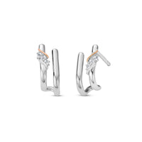Clogau Past Present Future® Sterling Silver Curve Stud Earrings with Topaz 3SPPF964 - Michael Jones Jeweller