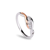 Clogau Past Present Future® Sterling Silver Ring with Topaz 3SPPFR (M)