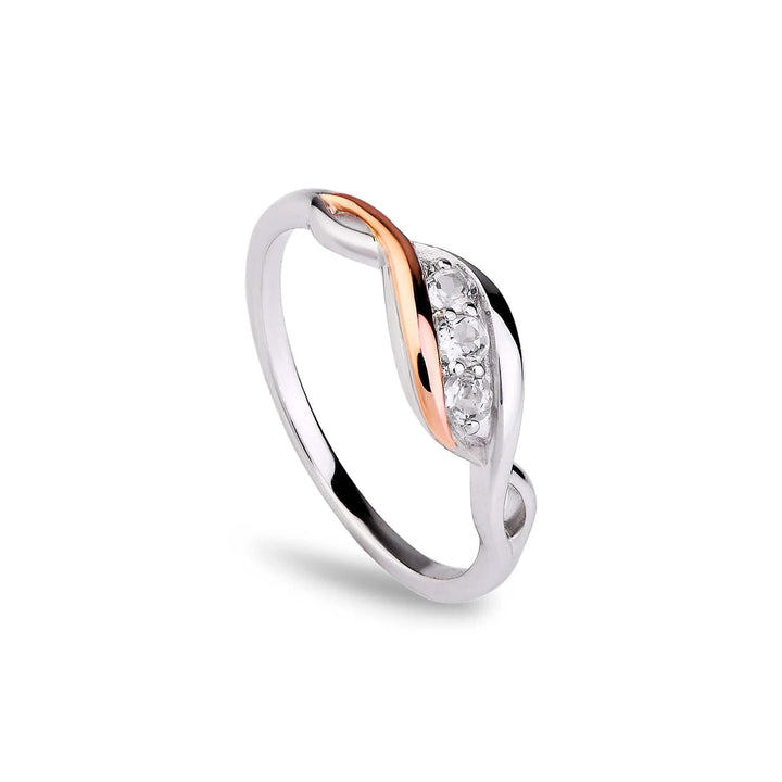 Clogau Past Present Future® Sterling Silver Ring with Topaz 3SPPFR (M)