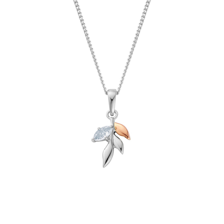 Clogau Royal Clogau® Sterling Silver Leaf Pendant with Topaz 3SROY973