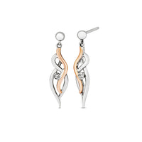 Clogau Nature's Wonder Sterling Silver Waterfall Drop Earrings with Topaz 3SSWF898 - Michael Jones Jeweller