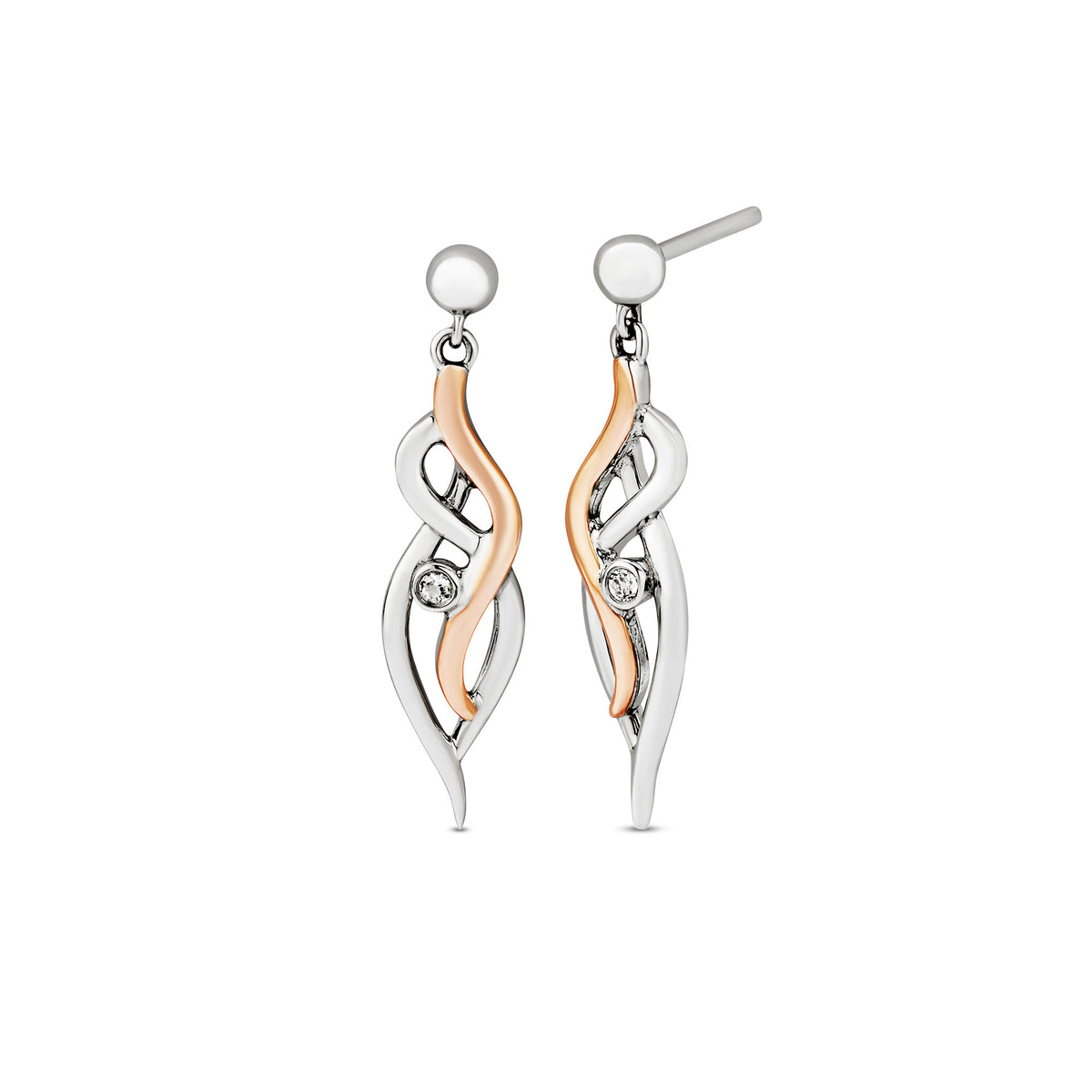 Clogau Nature's Wonder Sterling Silver Waterfall Drop Earrings with Topaz 3SSWF898 - Michael Jones Jeweller
