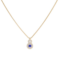 Sapphire and Diamond 18ct Yellow Gold Necklace - Michael Jones Jeweller