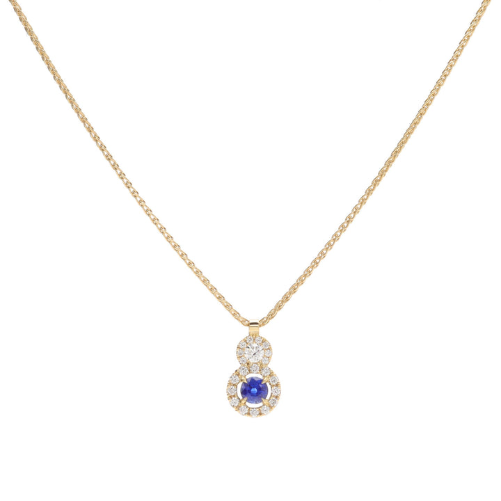 Sapphire and Diamond 18ct Yellow Gold Necklace