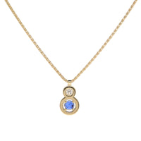 Sapphire and Diamond 18ct Yellow Gold Necklace - Michael Jones Jeweller