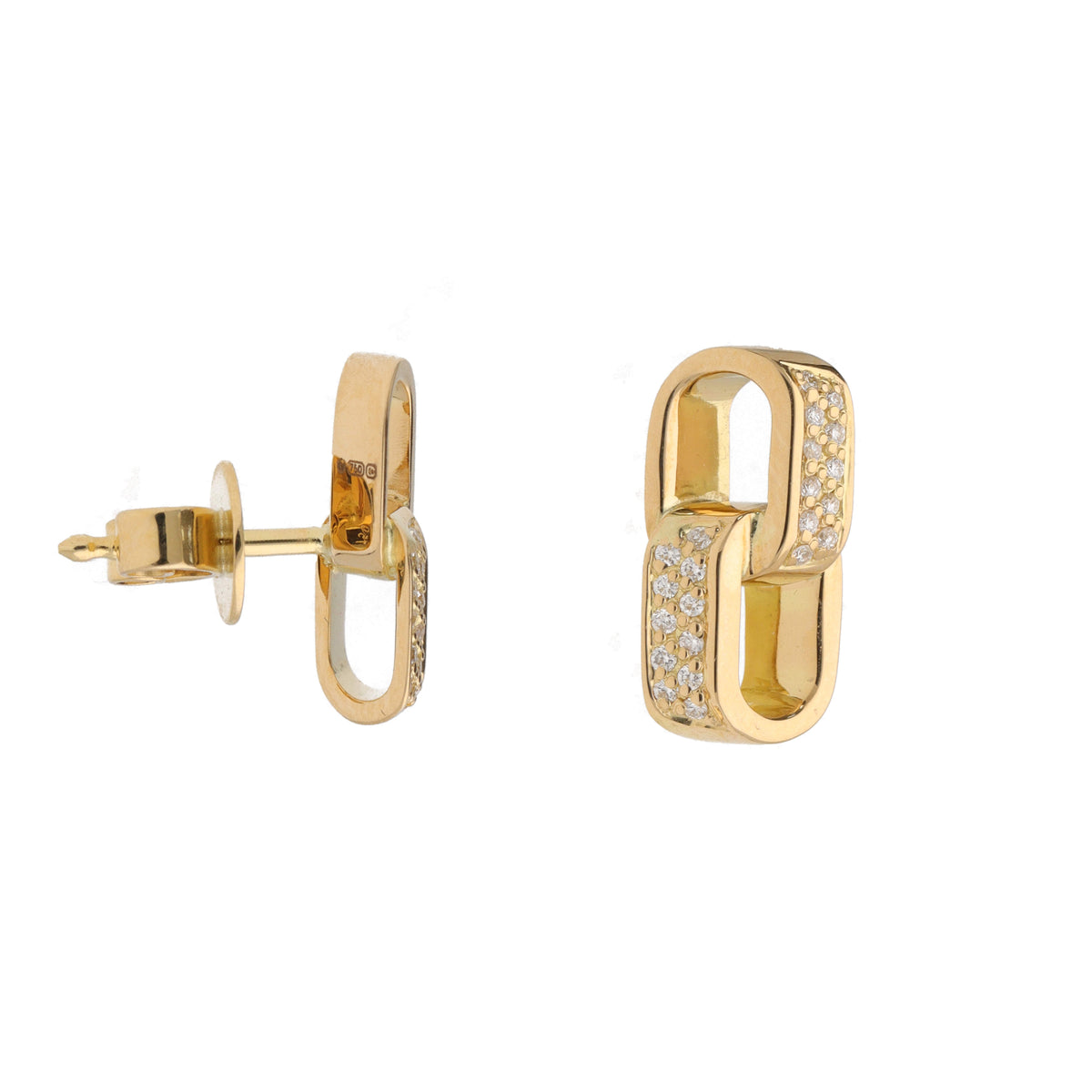 Binder Perception P8 Duo Diamond 18ct Yellow Gold Stud Earrings - Michael Jones Jeweller