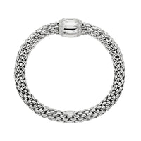 FOPE Flex'it Love Nest 18ct White Gold 1.07ct Diamond Set Bracelet Medium - Michael Jones Jeweller