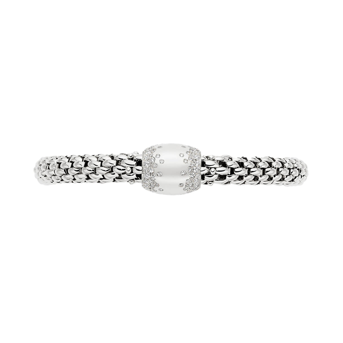 FOPE Flex'it Love Nest 18ct White Gold 1.07ct Diamond Set Bracelet Medium - Michael Jones Jeweller