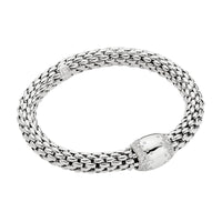 FOPE Flex'it Love Nest 18ct White Gold 1.07ct Diamond Set Bracelet Medium - Michael Jones Jeweller