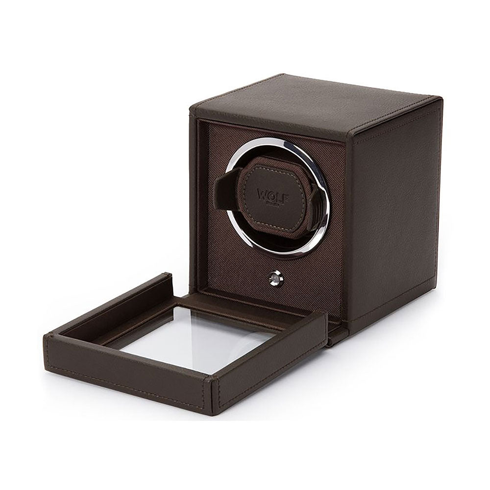 WOLF Cub Watch Winder Brown With Cover - Michael Jones Jeweller