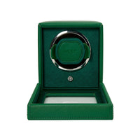 Wolf Cub Watch Winder Single Watch Green With Cover - Michael Jones Jeweller