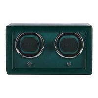 Wolf Cub Green Double Watch Winder with Cover