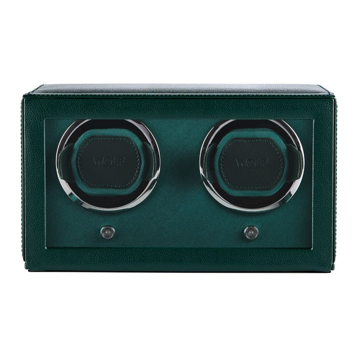 WOLF Cub Double Green Watch Winder with Cover - ONLINE EXCLUSIVE