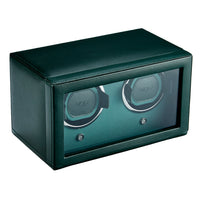 Wolf Cub Green Double Watch Winder with Cover