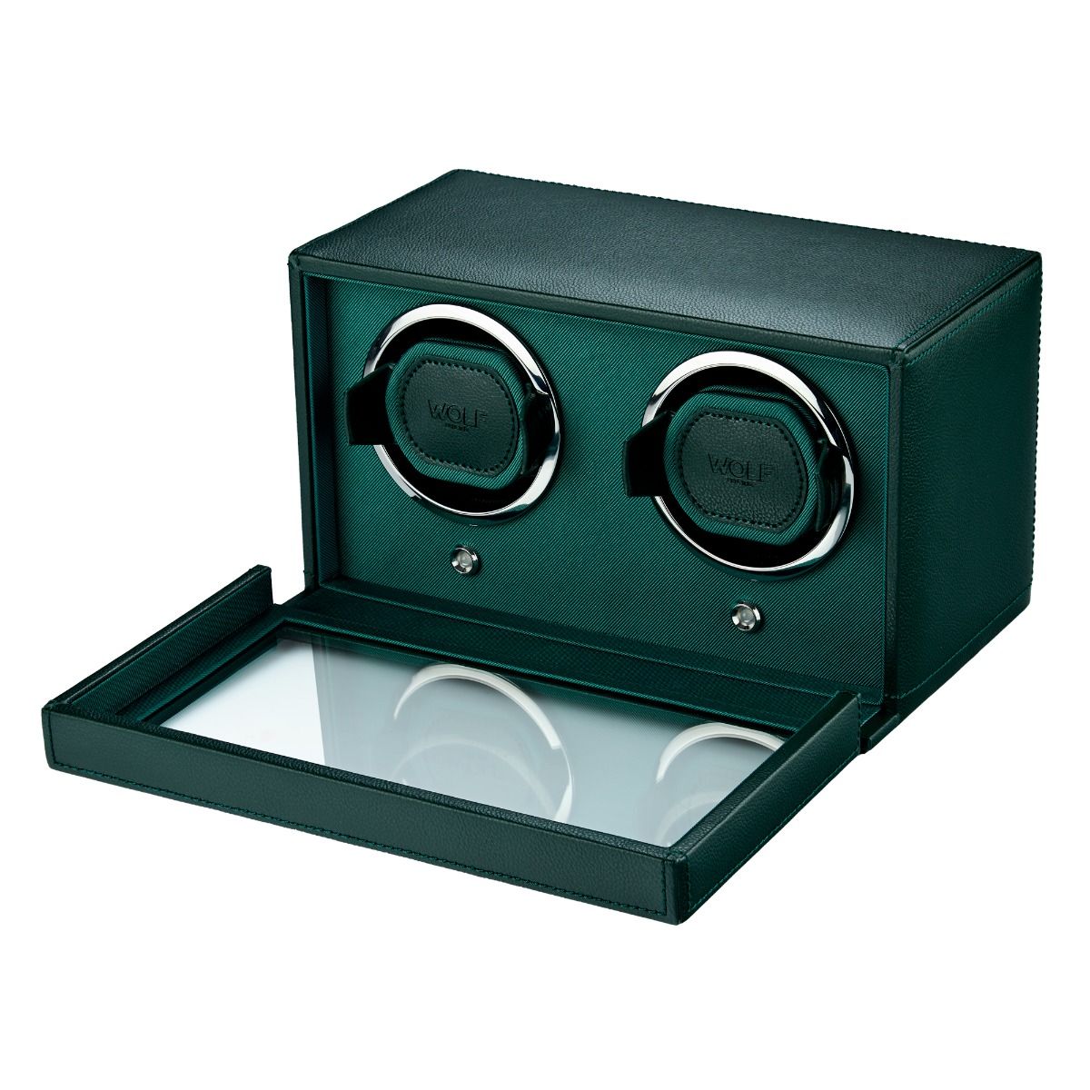 WOLF Cub Double Green Watch Winder with Cover - ONLINE EXCLUSIVE - Michael Jones Jeweller