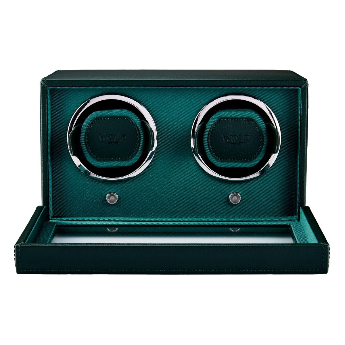 WOLF Cub Double Green Watch Winder with Cover - ONLINE EXCLUSIVE - Michael Jones Jeweller