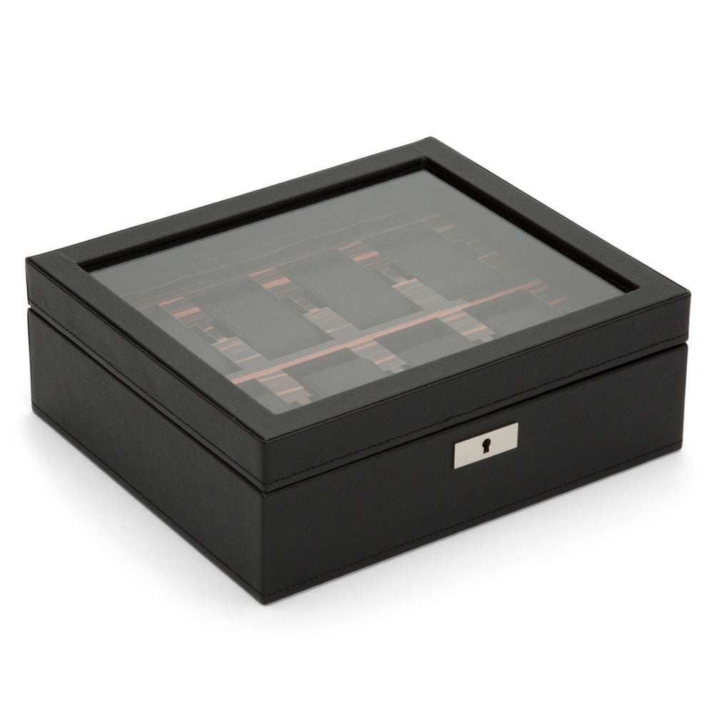 WOLF Roadster 8 Piece Black Watch Box - Michael Jones Jeweller