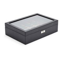 WOLF Roadster 10 Piece Black Watch Box
