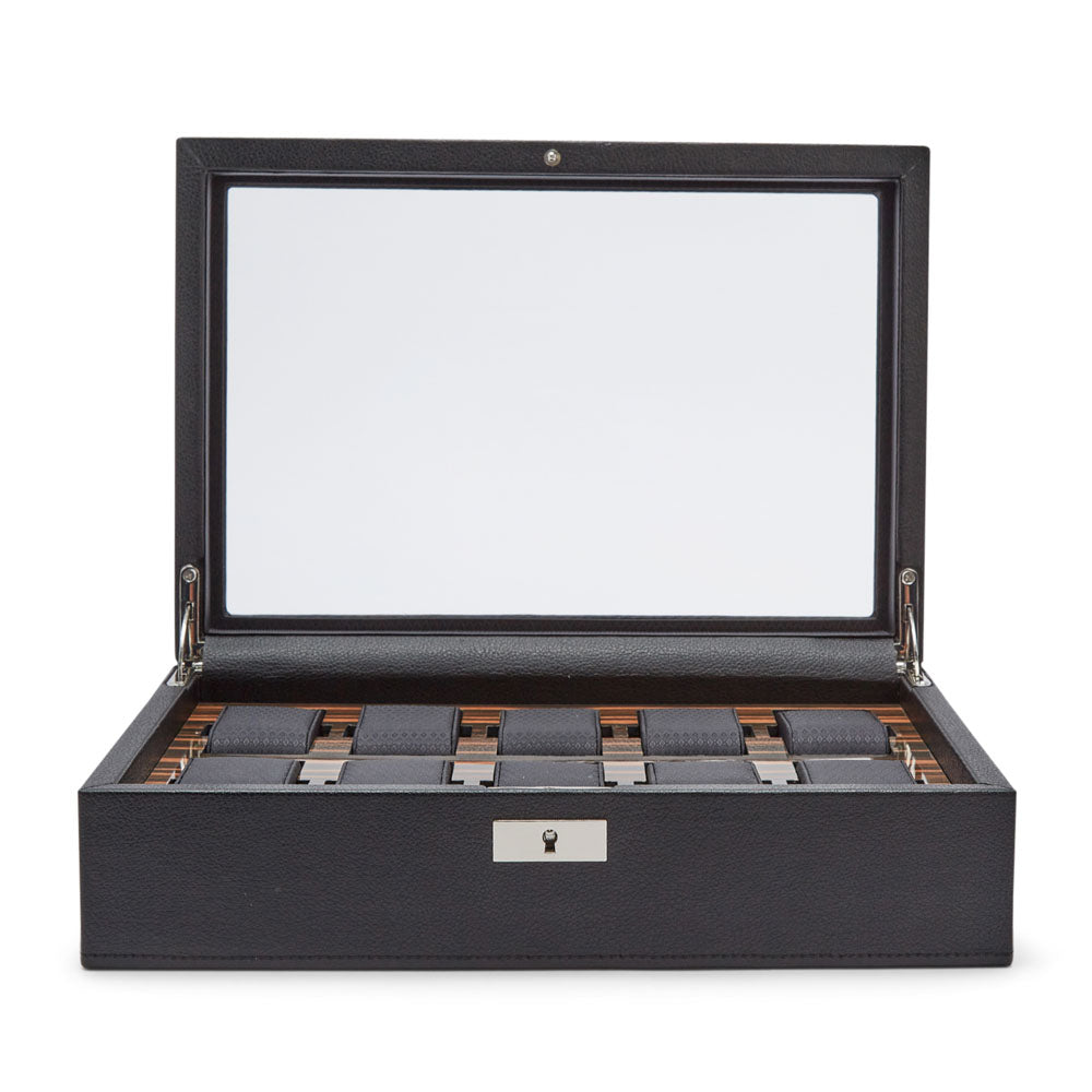 WOLF Roadster 10 Piece Black Watch Box - Michael Jones Jeweller