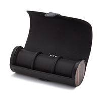 WOLF Roadster Black Triple Watch Roll - Michael Jones Jeweller