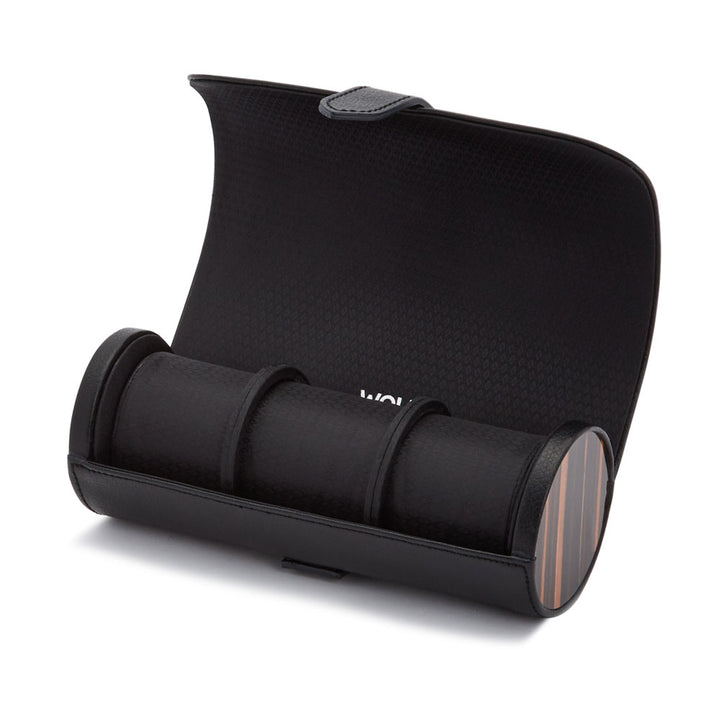 WOLF Roadster Black Triple Watch Roll