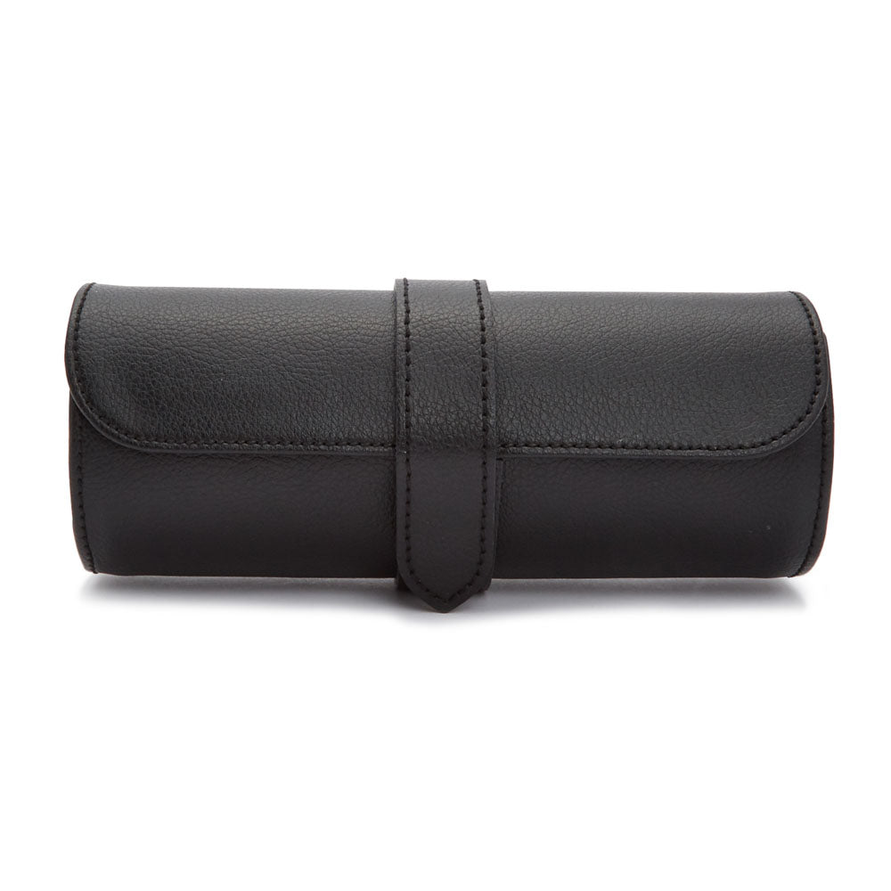 WOLF Roadster Black Triple Watch Roll - Michael Jones Jeweller