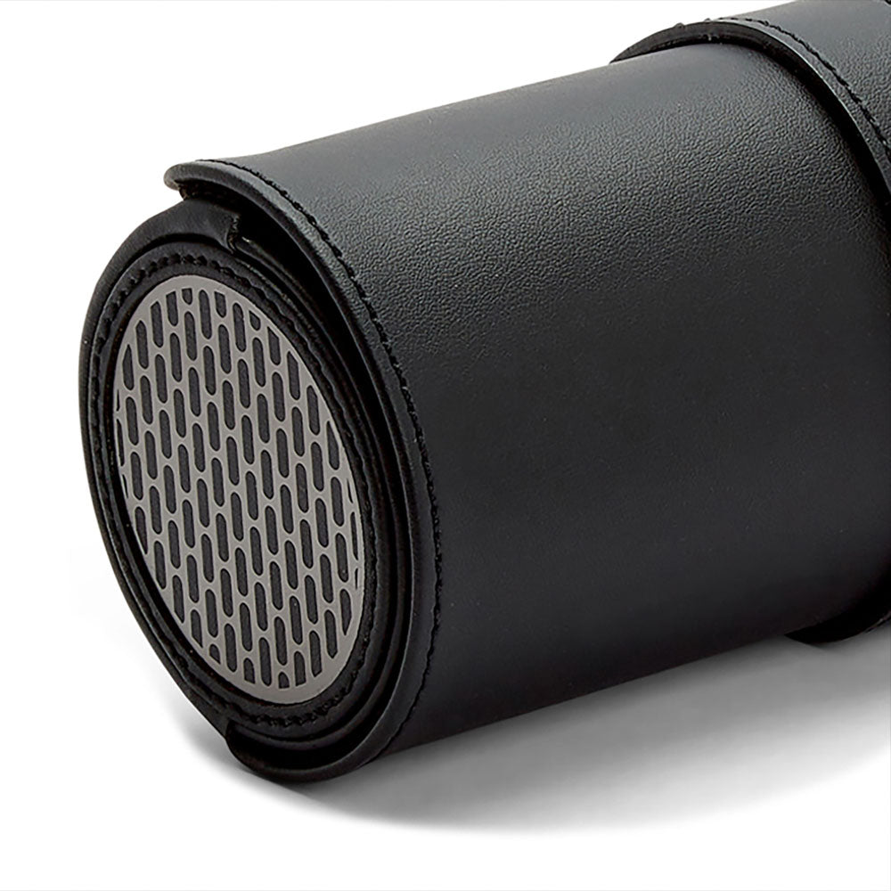 WOLF Axis Powder Coat Black Triple Watch Roll - Michael Jones Jeweller