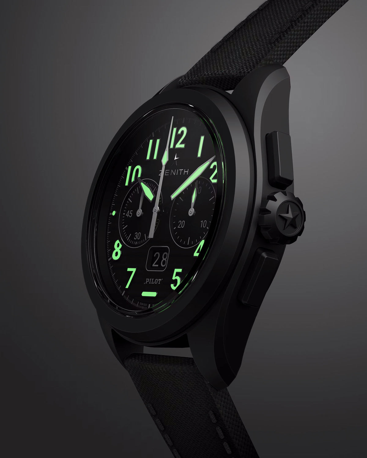 Zenith Pilot Big Date Flyback 42.5mm Automatic Watch 49.4000.3652/21.I001 - Michael Jones Jeweller