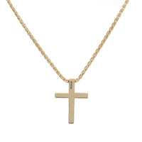 Diamond 0.12ct 18ct Yellow Gold Cross Necklace - Michael Jones Jeweller