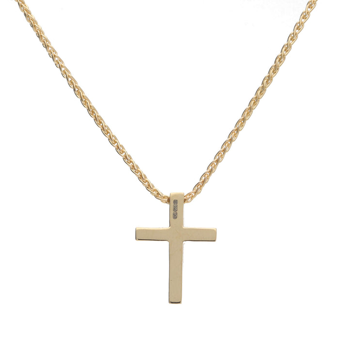 Diamond 0.12ct 18ct Yellow Gold Cross Necklace