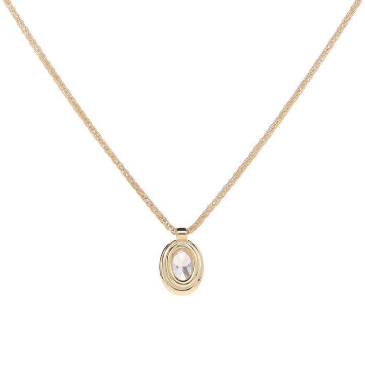 Diamond 0.31ct Oval Cut 18ct Yellow Gold Necklace