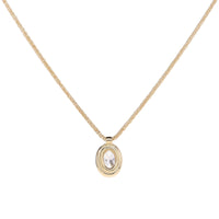 Diamond 0.31ct Oval Cut 18ct Yellow Gold Necklace