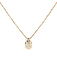 Diamond 0.31ct Oval Cut 18ct Yellow Gold Necklace