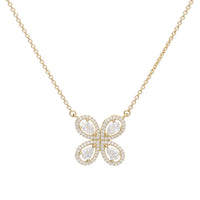Diamond 1.00ct 18ct Yellow Gold Clover Necklace - Michael Jones Jeweller