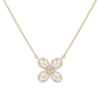 Diamond 1.00ct 18ct Yellow Gold Clover Necklace
