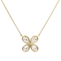 Diamond 1.00ct 18ct Yellow Gold Clover Necklace - Michael Jones Jeweller